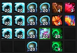 A stack of gathered Northrend herbs in bag slots